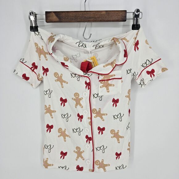 NWT KatieJ NYC Tween Holiday Lynn Shorts Lounge Set Small Girls - Picture 1 of 5